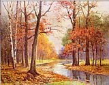 Robert Wood Autumn Glade painting
